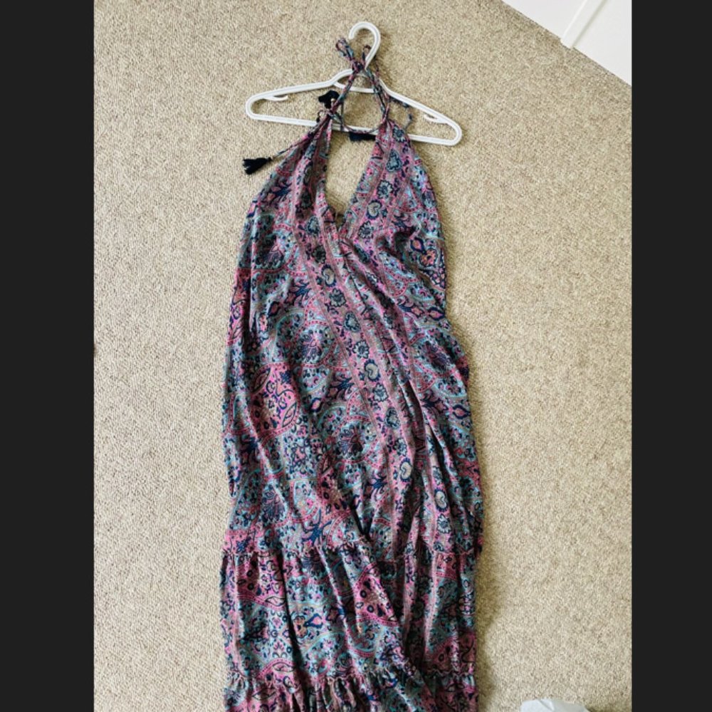 Paisley Halter Silk Dress from Italy